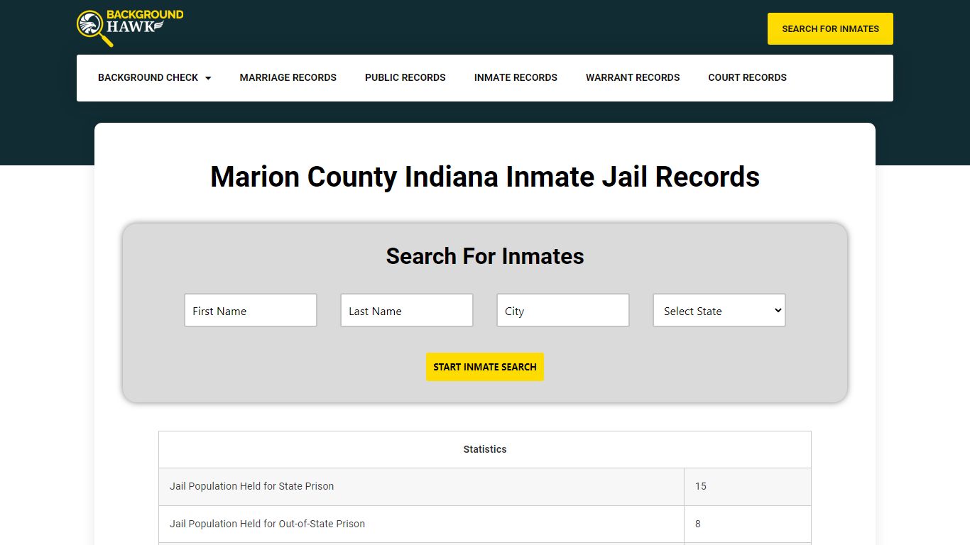 Inmate Jail Records in Marion County , Indiana